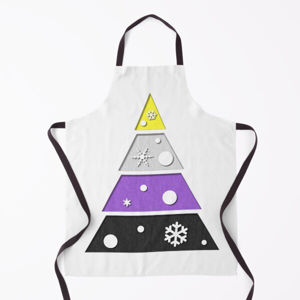 Item preview, Minimalist Christmas Tree in Non-Binary Pride Flag Colors designed and sold by LiveLoudGraphic.