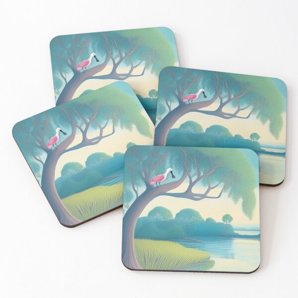 Item preview, Roseate Spoonbill on a Live Oak designed and sold by AquarinaFL.