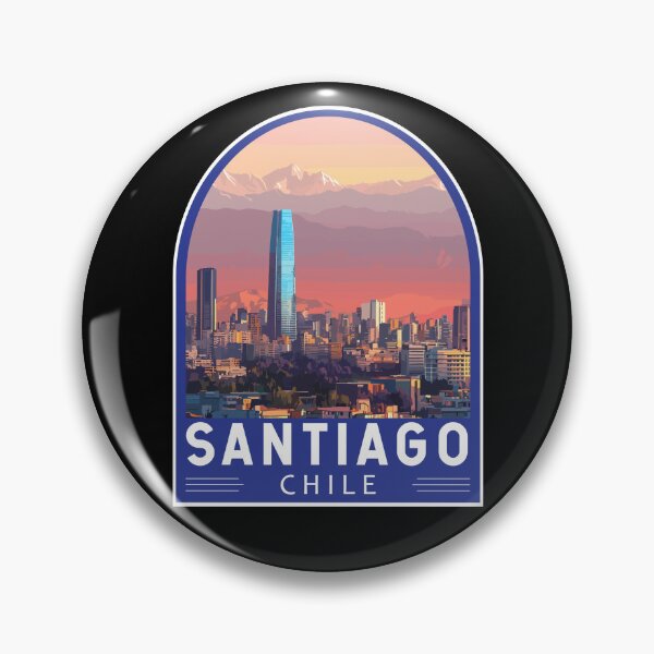 Item preview, Santiago Chile Travel Art Emblem designed and sold by KrisSidDesigns.