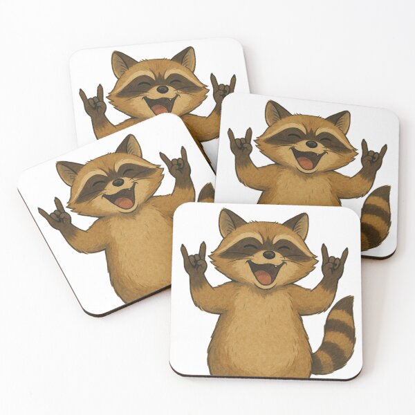 Item preview, Raccoon Rock Sign  designed and sold by CharmStudio.