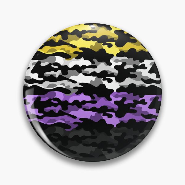 Item preview, Seamless Repeating Camouflage Textured Non-Binary Pride Flag Pattern designed and sold by LiveLoudGraphic.