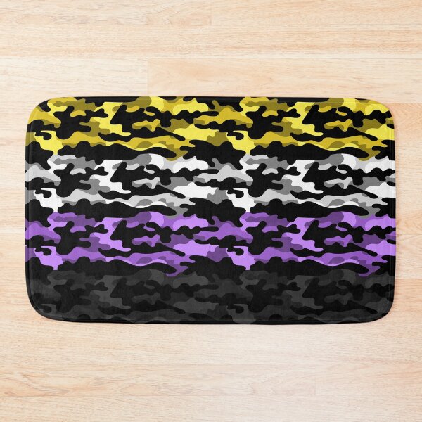 Item preview, Seamless Repeating Camouflage Textured Non-Binary Pride Flag Pattern designed and sold by LiveLoudGraphic.
