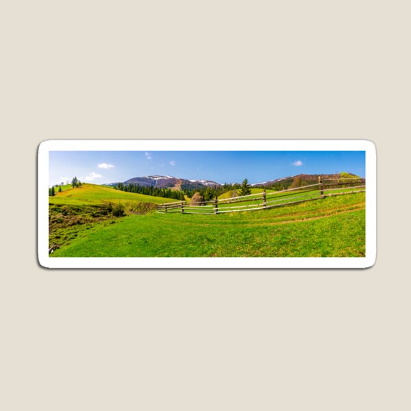 panorama of mountainous rural area Magnet