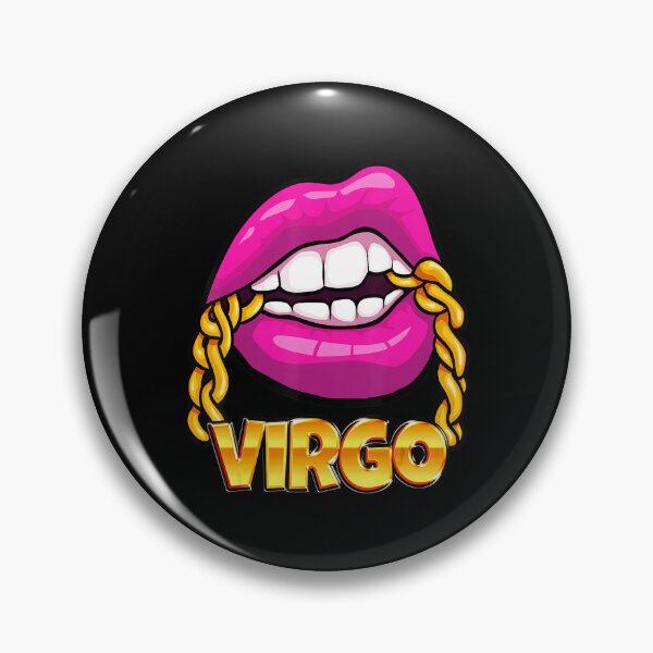 Item preview, Juicy Lips Pink Gold Chain Virgo Zodiac Sign designed and sold by Black Queens.