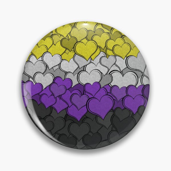 Item preview, Overlapping Hearts in Non-Binary Pride Flag Colors designed and sold by LiveLoudGraphic.