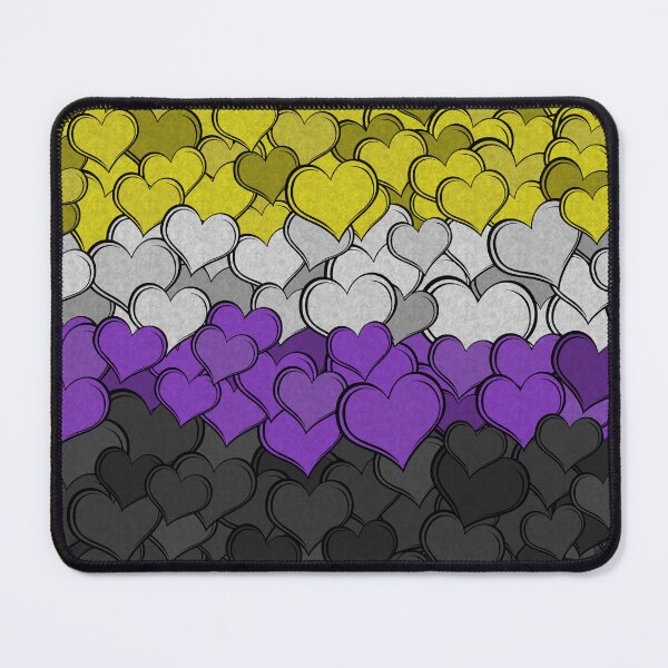 Item preview, Overlapping Hearts in Non-Binary Pride Flag Colors designed and sold by LiveLoudGraphic.