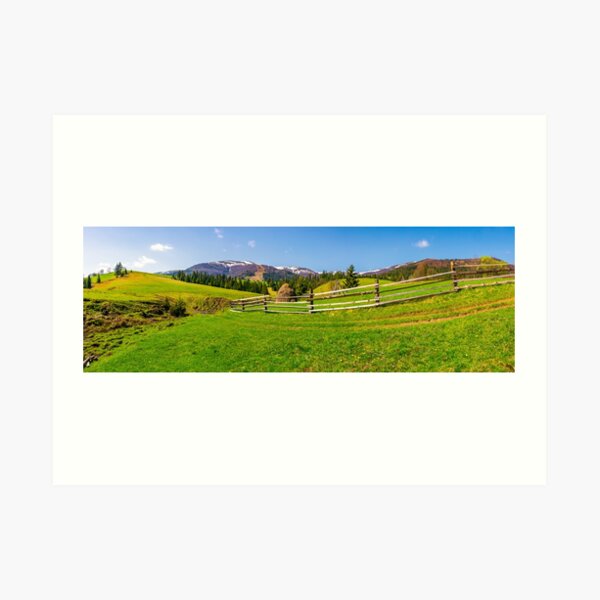 panorama of mountainous rural area Art Print