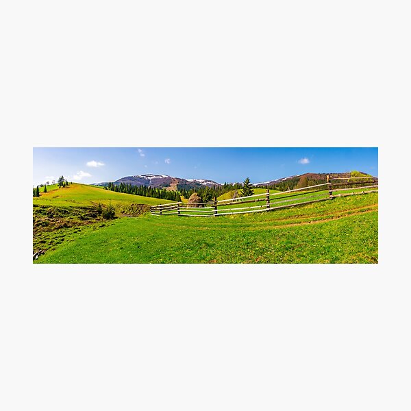 panorama of mountainous rural area Photographic Print