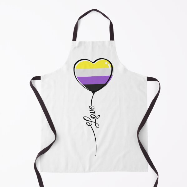 Item preview, Non Binary Pride Minimalist Heart Balloon with Love designed and sold by LiveLoudGraphic.