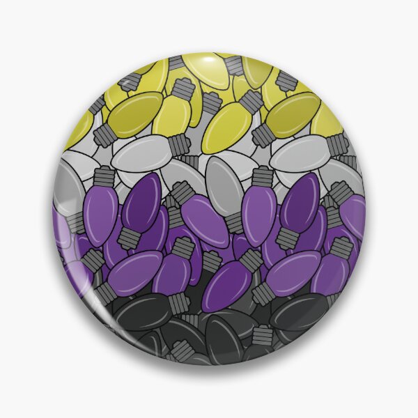 Item preview, Overlapping Christmas Lights in Non-Binary Pride Flag Colors designed and sold by LiveLoudGraphic.