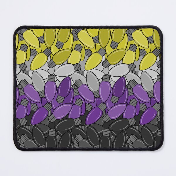 Item preview, Overlapping Christmas Lights in Non-Binary Pride Flag Colors designed and sold by LiveLoudGraphic.