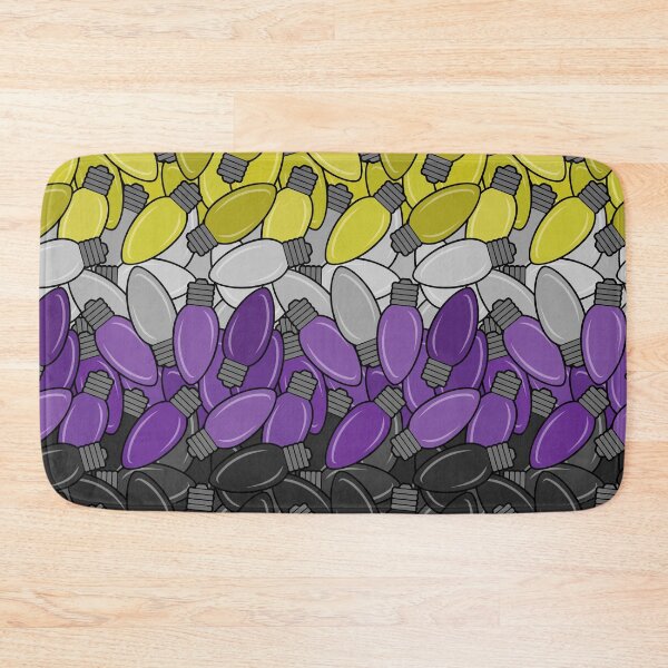 Item preview, Overlapping Christmas Lights in Non-Binary Pride Flag Colors designed and sold by LiveLoudGraphic.