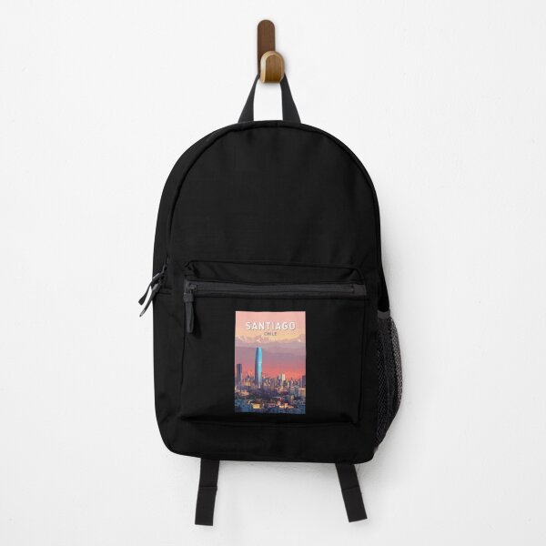 Item preview, Santiago Chile Illustration Travel Art Vintage designed and sold by KrisSidDesigns.