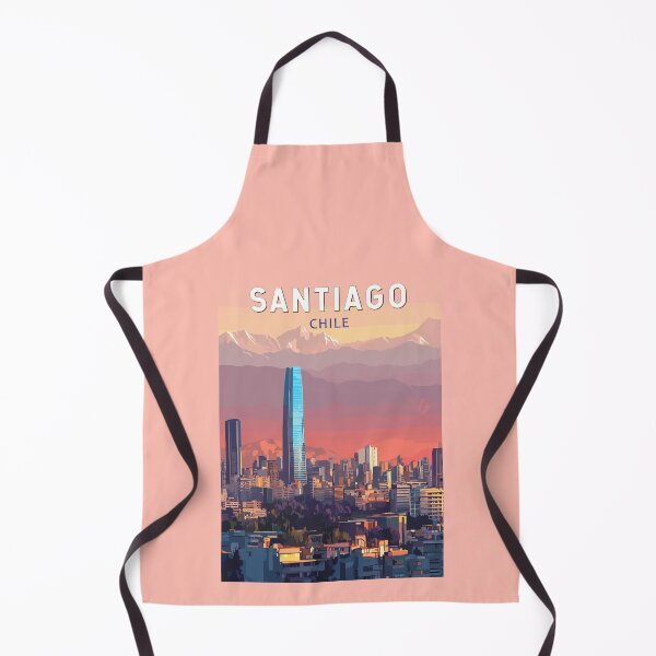 Item preview, Santiago Chile Illustration Travel Art Vintage designed and sold by KrisSidDesigns.