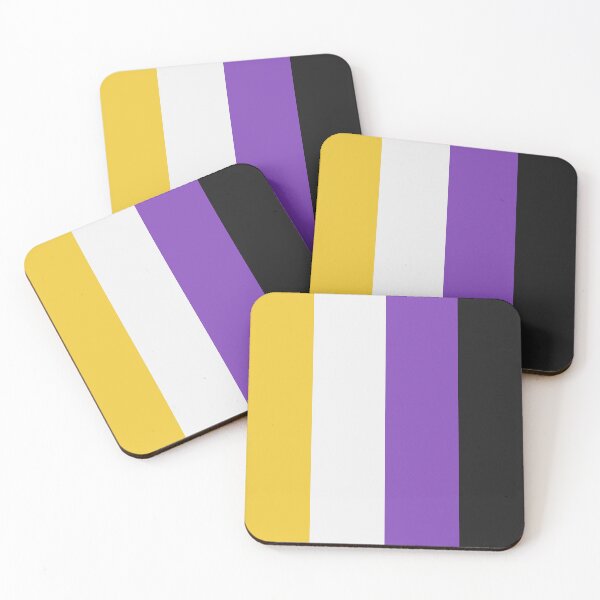 Item preview, Vertical Repeating Non-Binary Pride Flag Pattern designed and sold by LiveLoudGraphic.