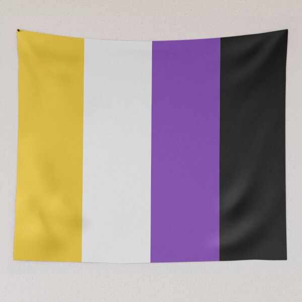 Item preview, Vertical Repeating Non-Binary Pride Flag Pattern designed and sold by LiveLoudGraphic.