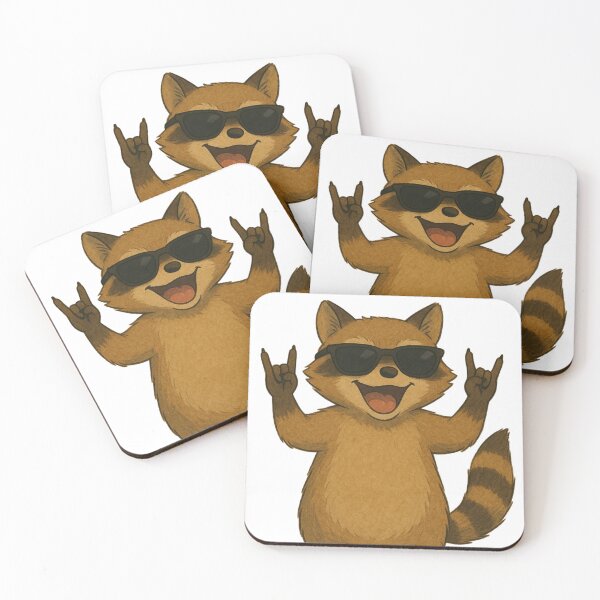 Item preview, Raccoon Rock Sign  designed and sold by CharmStudio.