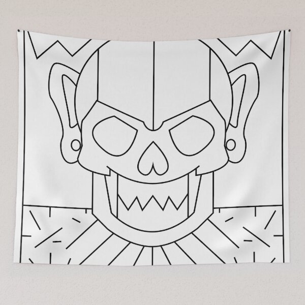 Item preview, Geometric skull mask with angular details and striking patterns designed and sold by estebansequeira.