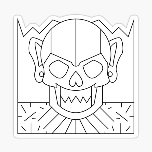 Artikelvorschau, Geometrische Totenkopfmaske mit eckigen Details und auffälligen Mustern entworfen und verkauft von estebansequeira.