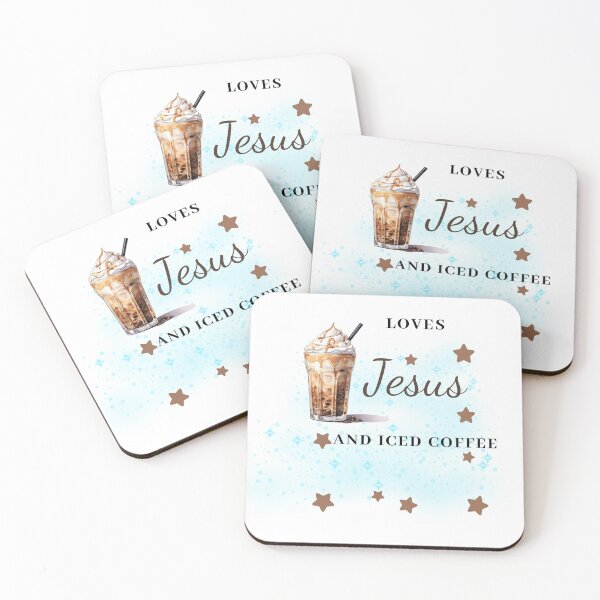 Aperçu de l'œuvre Aime Jésus et le café glacé créée et vendue par DsSmplCreative.