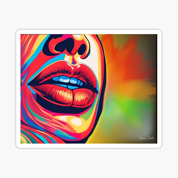 Item preview, Explosion of Colors, Pop Face and Modern Artistic Expression designed and sold by Cosmic-Jade.