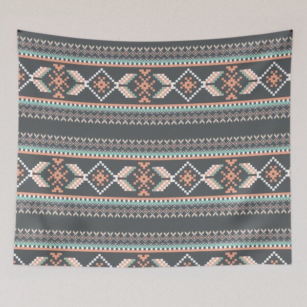 Item preview, ethnic pattern tribal boho folk traditional textile geometric. designed and sold by dpsstudio.
