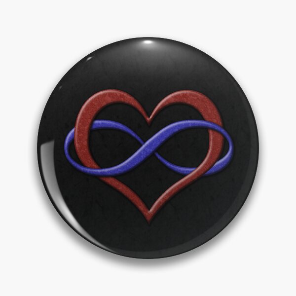 Item preview, Polyamory Infinity Heart Symbol in Pride Flag Colors designed and sold by LiveLoudGraphic.
