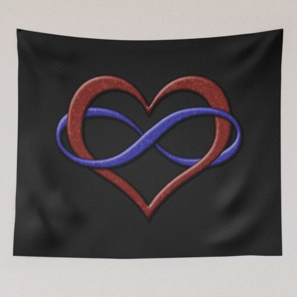 Item preview, Polyamory Infinity Heart Symbol in Pride Flag Colors designed and sold by LiveLoudGraphic.