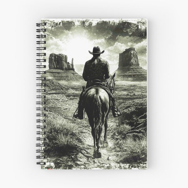 Item preview, Lone Cowboy Rides Into the Western Sunset designed and sold by RoyalOrderGallery.