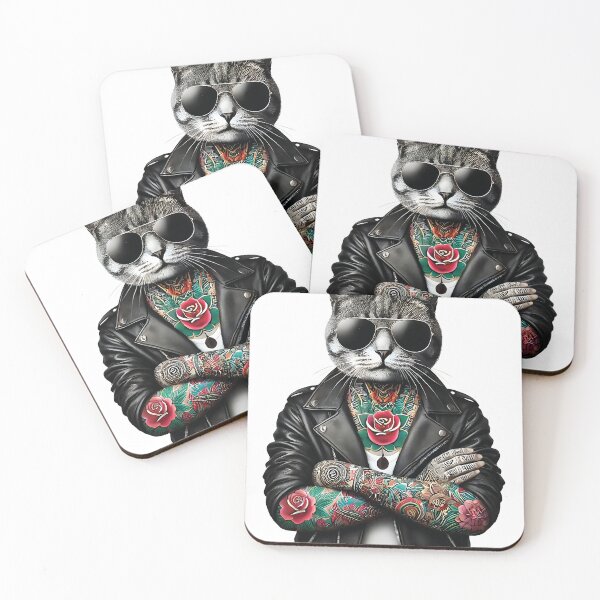 Item preview, Tattoo Biker Cat  Cool designed and sold by MiniindY Pop.