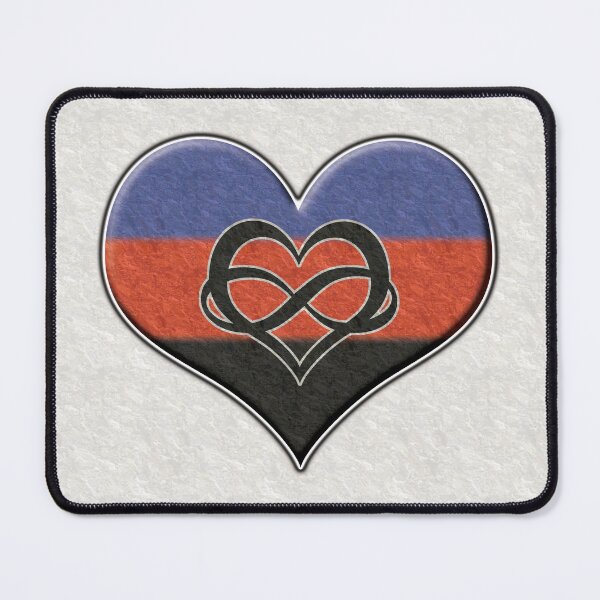 Item preview, Large Polyamory Pride Flag Colored Heart designed and sold by LiveLoudGraphic.
