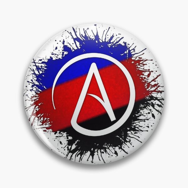 Item preview, Paint Splatter Polyamory Pride Flag Atheist Symbol designed and sold by LiveLoudGraphic.