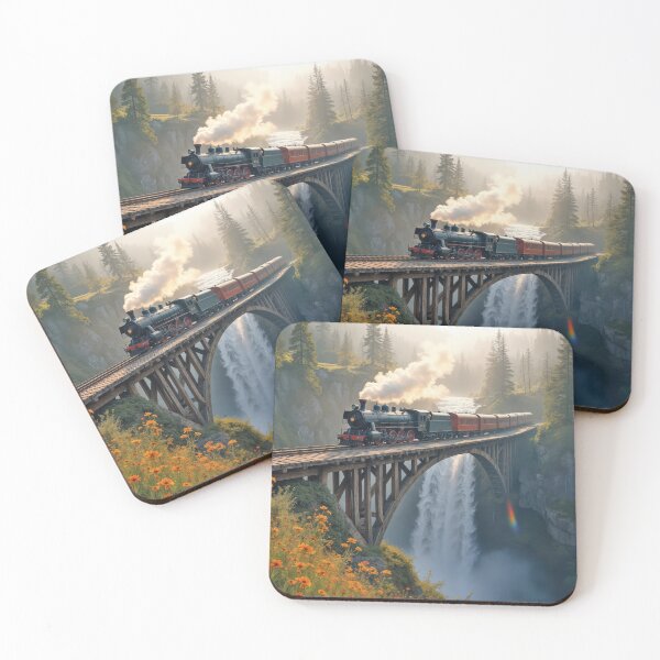 Item preview, Vintage Train On a Trestle designed and sold by Maria Dryfhout.