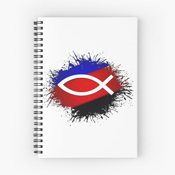 Item preview, Paint Splatter Polyamory Pride Flag Fish Symbol designed and sold by LiveLoudGraphic.