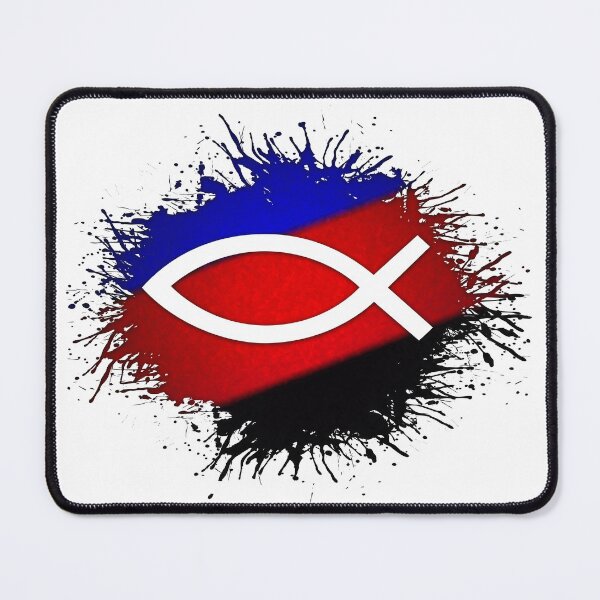Item preview, Paint Splatter Polyamory Pride Flag Fish Symbol designed and sold by LiveLoudGraphic.