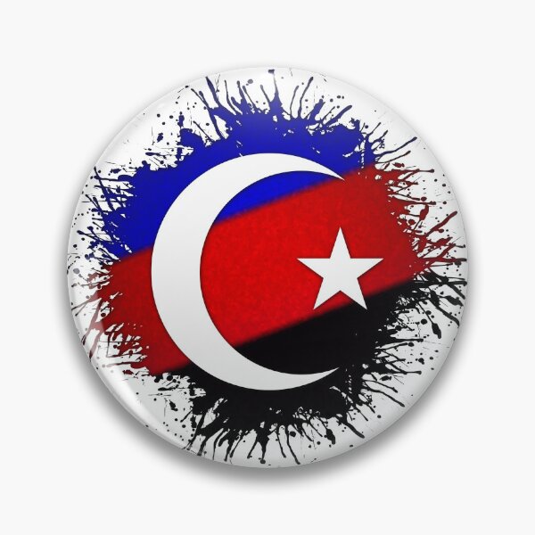 Item preview, Paint Splatter Polyamory Pride Flag Star and Crescent Symbol designed and sold by LiveLoudGraphic.