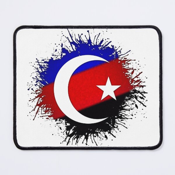 Item preview, Paint Splatter Polyamory Pride Flag Star and Crescent Symbol designed and sold by LiveLoudGraphic.