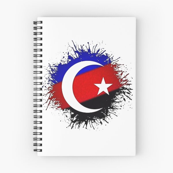 Item preview, Paint Splatter Polyamory Pride Flag Star and Crescent Symbol designed and sold by LiveLoudGraphic.
