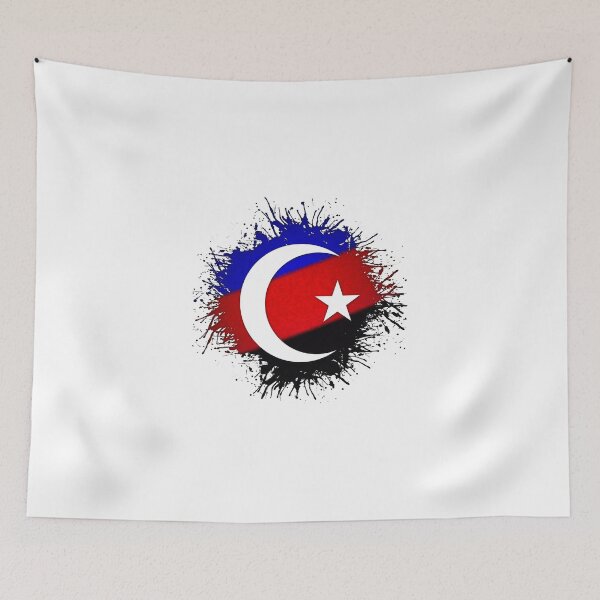 Item preview, Paint Splatter Polyamory Pride Flag Star and Crescent Symbol designed and sold by LiveLoudGraphic.