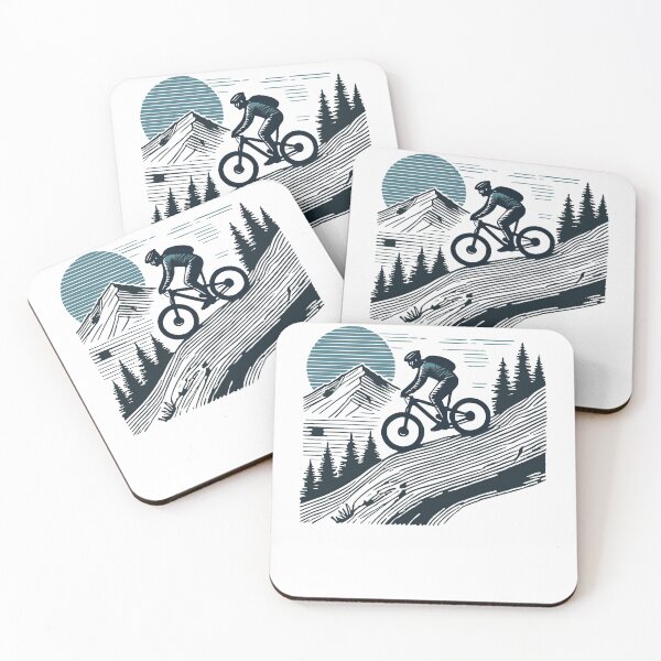 Item preview, Bike Adventure Mountain Landscape Retro designed and sold by LuminOrb.