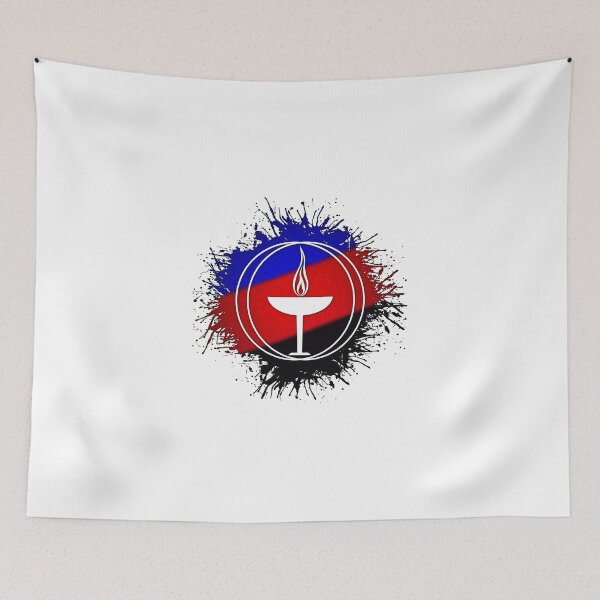 Item preview, Paint Splatter Polyamory Pride Flag Unitarian Universalism Symbol designed and sold by LiveLoudGraphic.