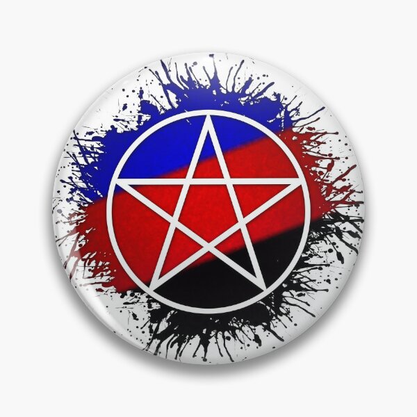 Item preview, Paint Splatter Polyamory Pride Flag Pentacle Symbol designed and sold by LiveLoudGraphic.