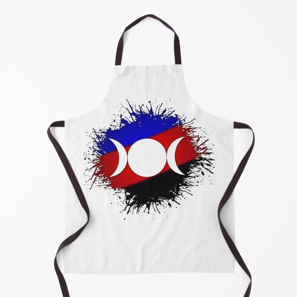 Item preview, Paint Splatter Polyamory Pride Flag Triple Goddess Moon Symbol designed and sold by LiveLoudGraphic.