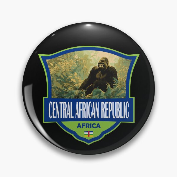 Item preview, Central African Republic Illustration Retro Badge designed and sold by KrisSidDesigns.