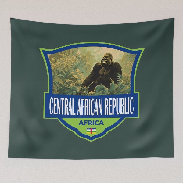 Item preview, Central African Republic Illustration Retro Badge designed and sold by KrisSidDesigns.