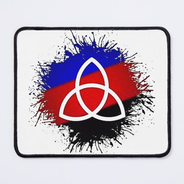 Item preview, Paint Splatter Polyamory Pride Flag Triquetra Symbol designed and sold by LiveLoudGraphic.