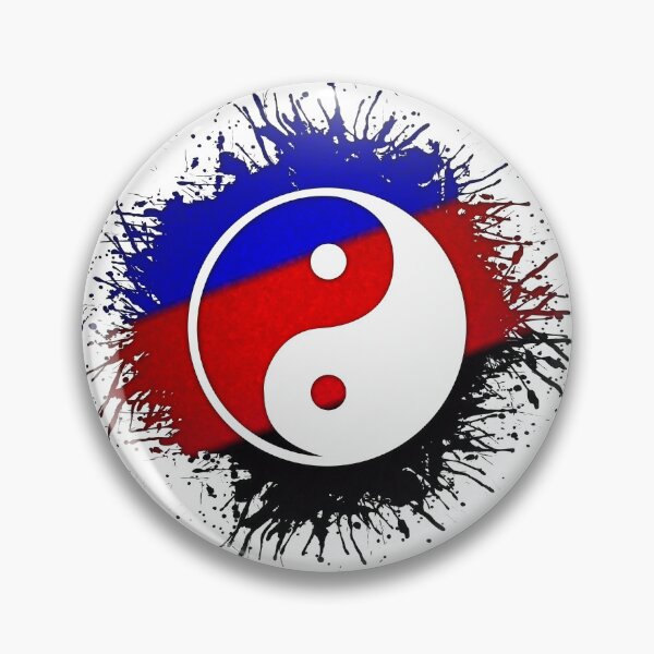 Item preview, Paint Splatter Polyamory Pride Flag Yin and Yang Symbol designed and sold by LiveLoudGraphic.