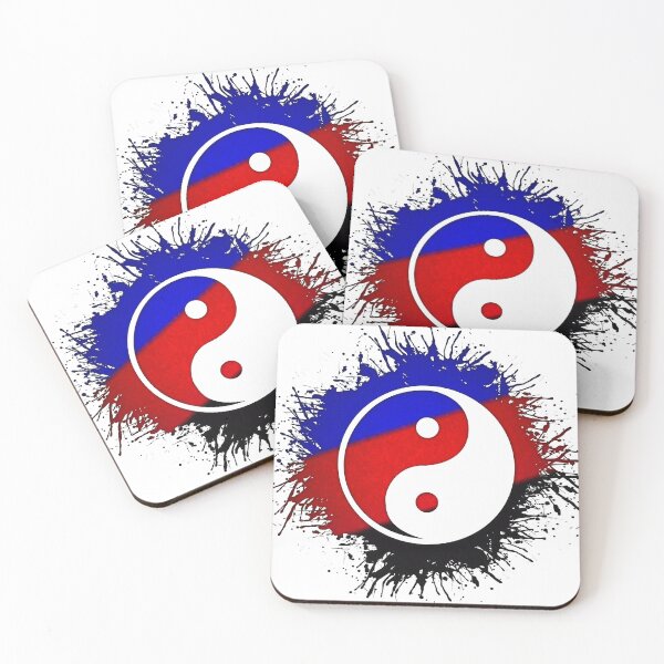 Item preview, Paint Splatter Polyamory Pride Flag Yin and Yang Symbol designed and sold by LiveLoudGraphic.