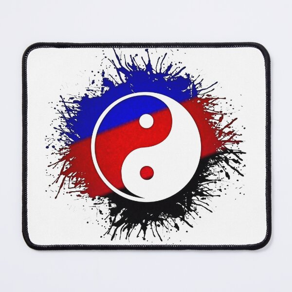 Item preview, Paint Splatter Polyamory Pride Flag Yin and Yang Symbol designed and sold by LiveLoudGraphic.