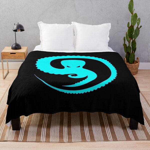 Item preview, Octopus Logo Neon Turquoise OcDaWa designed and sold by Ocdawa.